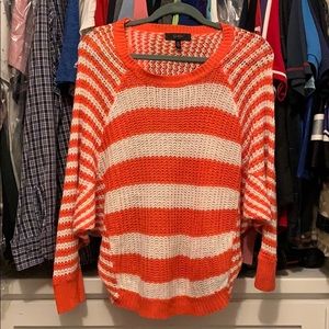 Jessica Simpson Coral and White Sweatee